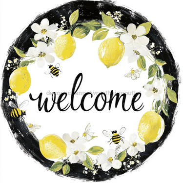 Lemon Sign, Welcome Sign, DCO-13045, Sign For Wreath, 10
